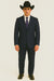 Authentic Men's Regular Fit Two Buttons Solid Dark Navy Blue Suit For Men With Flat Front Pants