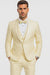 Designer Ivory Wedding Tuxedo for Men – Vested Floral Lace Suit Set