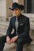 Men 2 Button Trim Cowboy in Black Cowboy Suit - Country Wedding Suits