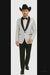 Western Suit - Trajes Para Hombres - Cowboy Formal Attire - Trajes De Novio - Peak Lapel Single Breasted White Suit