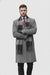 Mens Overcoat - Grey and Black Glen Plaid Carocat