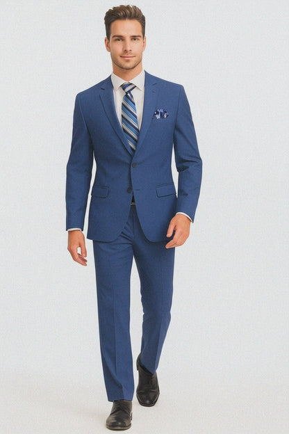 Indigo ~ Cobalt Blue ~ Teal New Blue Big and Tall Linen Suit