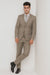 Men’s Modern Fit 3-Piece Taupe Suit with Vest – Stylish Formal Wear for Weddings & Business