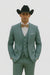 Western Suit - Trajes Para Hombres  - Cowboy Formal Attire - Trajes De Novio - Green