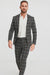 Bold Gangster Plaid Suit - 1920s Mens Fashion Window Pane Suit - Charcoal