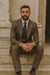 Men’s Classic Brown Three-Piece Suit – Business & Wedding Wear