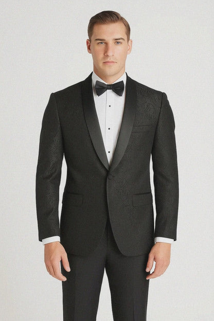 Men'S Black Velvet Paisley Suit Jacket Velour Men'S Blazer Jacket Sport Coat Dinner Jacket