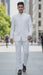 Off White sales Cream Ivory Mandarin Suits For Men