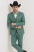 Western Suit - Trajes Para Hombres - Cowboy Formal Attire - Trajes De Novio - Sea Glass Green