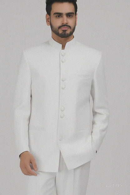 Off White Sale Cream Ivory Mandarin Suits For Men