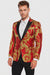 Red and Gold Tuxedo Dinner Jacket - Prom Blazer