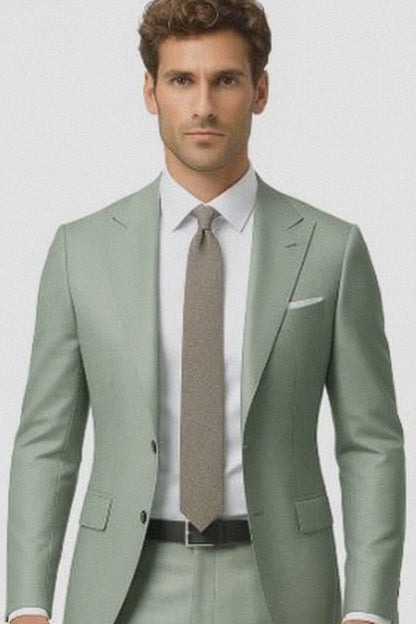 Sage Green Suits - Green Wedding Suit - Summer Suit Modern Fit