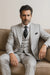 Suits With Baggy Pleated Pants - Wide Leg Pants 100% Wool - Classic Fit in Grey One Button 3 Piece Suit by Rossiman
