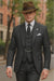 2 Buttons Black And Bold Chalk Gangster White Stripe Vested Big 1920 1930 Suit Flat Front Pants