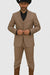 Mens Stacy Adams Suit - Designer Suit - 3 Piece Suit - Vested Suit - Flat Front Pant- Modern Fit Suits Tan Suit