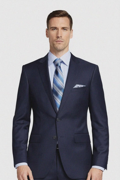 Giorgio Fiorelli Navy and Gray Two-Button Suit Modern Fit