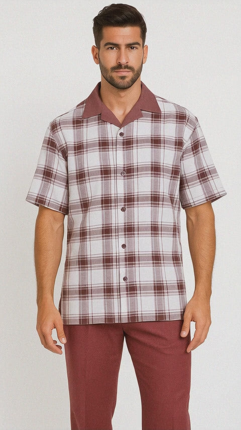  Walking Suit- Burgundy