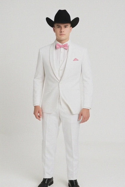 Smoking Traje - Esmoquin - Smoking Para Hombre - Single Breasted Trajes De Novio Suit White Tuxedo