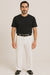 White Wide Leg Dress Pants Pleated Baggy Dress Trousers Unhemmed Unfinished Bottom - Cheap Priced Dress Slacks For Men On Sale