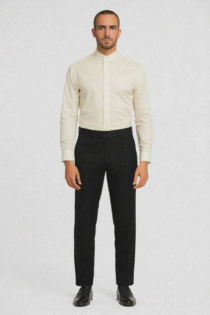 Daniel Ellissa Men's French Cuff Shirt Creme