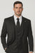 Men'S Black And White Gangster Bold PinStripe Vested 3 Piece Fashion Suit