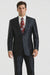 Sharkskin Shiny Sheen 2 Button Dark Blue Sharkskin Men'S Suit