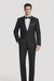 Renoir Suits - Renoir Fashion Mens Polyester/Viscose Classic Fit Two Piece Ribbon Finish Tuxedo In Black