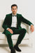 Men’s Emerald Green Velvet Suits – Slim Fit Tuxedo for Weddings, Prom, and Red Carpet Events