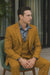 Modern Gold Men’s Suit – Peak Lapel, Double Breasted Vest, 2-Button Style