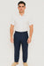 Mens Pleated Dress Pants Navy Blue Wide Leg Slacks Pleated Baggy Dress Trousers Unhemmed Unfinished Bottom