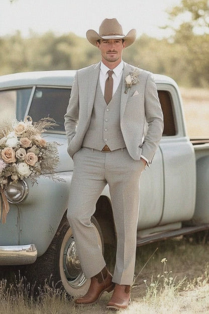 Elegant Cowboy Style Suit for Men – Perfect for Weddings & Events Modern Fit