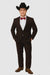 Western Suits For Wedding - Traje Para Hombre - Cowboy Suit With Trim Collar - Slim Fit Cut -  Brown Fitted Pants