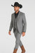 Mens Stacy Adams Suit - Designer Suit - 3 Piece Suit - Vested Suit - Flat Front Pant-Modern Fit Suits Medium Grey Suit