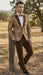 Men’s Brown Tuxedo dinner Jacket Blazer – Jacket for Formal Paisley Pattern Coffee Mocca Color + Bowtie