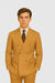 1920s Gangster Custom - Bold Gangster Pinstripe Suit Camel