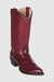 Los Altos Men's Burgundy Genuine Eel Skin J-Toe Boots