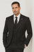 Men'S Black And White Gangster Bold PinStripe Vested 3 Piece Fashion Suit
