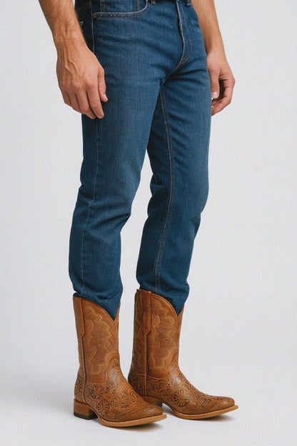 Hand Tooled Cowboy Boots Print