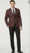 Men’s Burgundy Paisley Blazer Sport Coat – Velvet Dinner Jacket floral in Maroon Wine Color Ultra Slim Fit Smoking Jacket