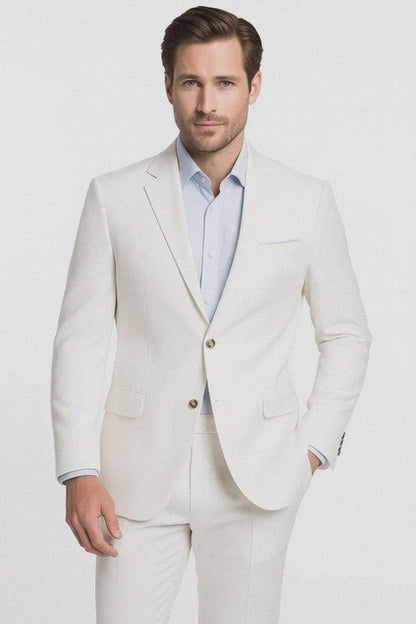 Men's Two Button White  Designer Fashion Dress Casual Blazer On Sale Blazer