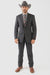 Designer Men's 2 buttons fully lined slim fit charcoal suit