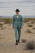 Western Suit - Trajes Para Hombres - Cowboy Formal Attire - Trajes De Novio - Sea Glass Green