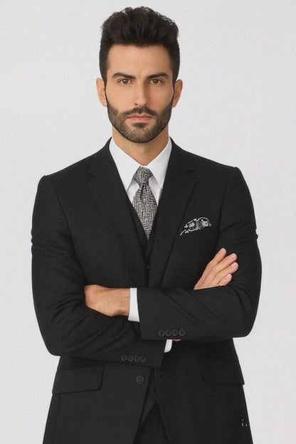 Three buttons Black Suit