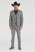 Mens Stacy Adams Suit - Designer Suit - 3 Piece Suit - Vested Suit - Flat Front Pant-Modern Fit Suits Medium Grey Suit