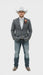 Mens Western Style Blazer – Classic Gray Cowboy Suit Jacket for Weddings, Country Events and Formal Wear in Grey Color