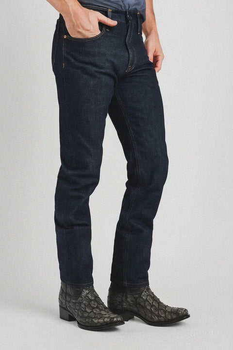 Gray & Black European Square Toe Men’s Boot