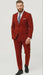 Men’s Red Pinstripe Suit – Stripe Two-Button Vested Suit 2 Buttons