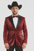 Men's Red 2 Buttons Slim Fit Solid Sharkskin Cheap Priced Blazer Jacket For Men Sport coat