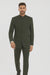 Marriage Groom Wedding Indian Nehru Suit Jacket Mens Blazer Olive (Jacket + Pants)
