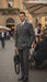 Mens Classic Wool Feel Double Breasted Suit in Heather Grey